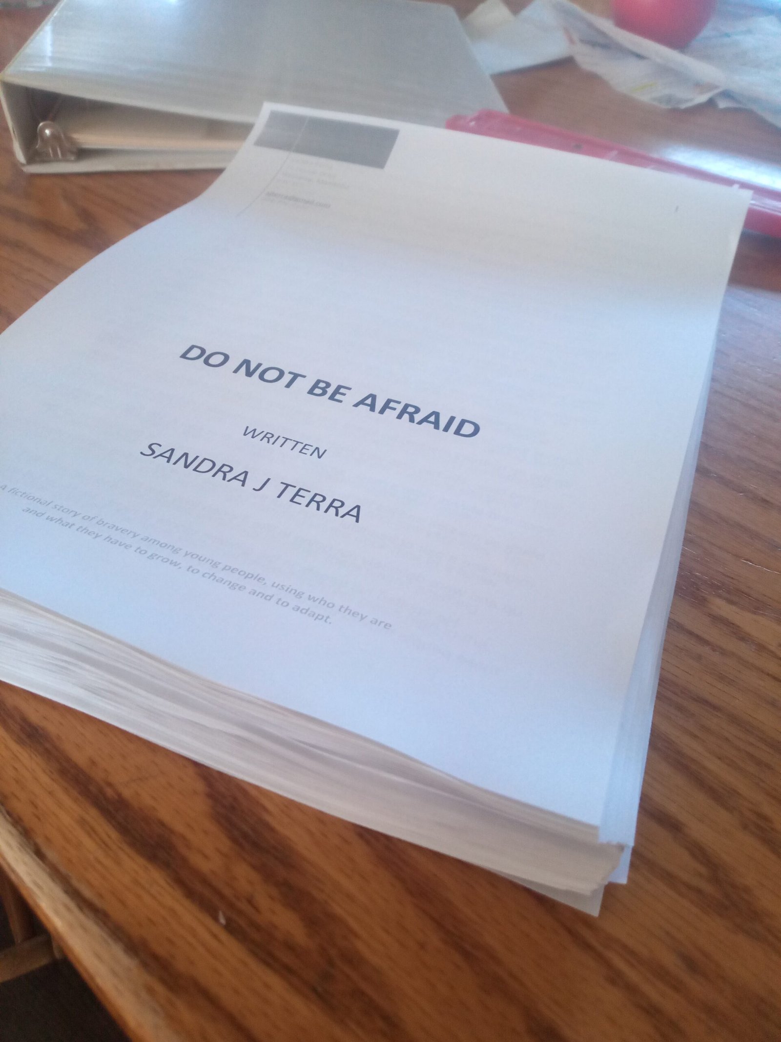 Printed manuscript of my first book, later renamed, Rocky Rulers