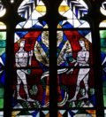 falco church window - Adam and Eve in the garden of Eden